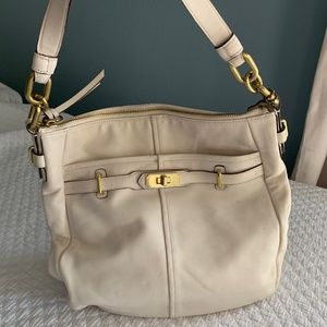 White Single Strap Coach Purse